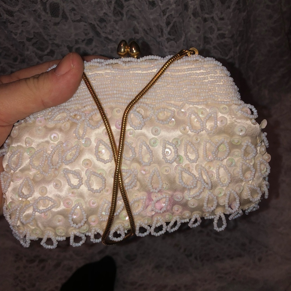 Vintage Artel Beaded Clutch with Gold Accents. Gorgeous little clutch- used